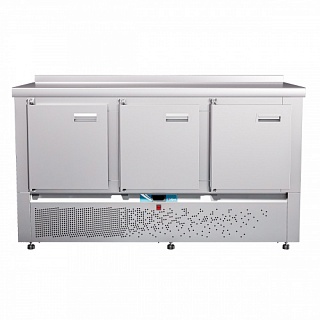 Стол холодильный среднетемпературный СХС-70Н-02 (дверь, дверь, дверь) с бортом (25120011110)-1